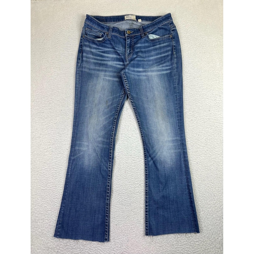 BKE Denim Payton Bootcut Jeans Womens 30XL (Fits 34x31) Distressed Raw Hem